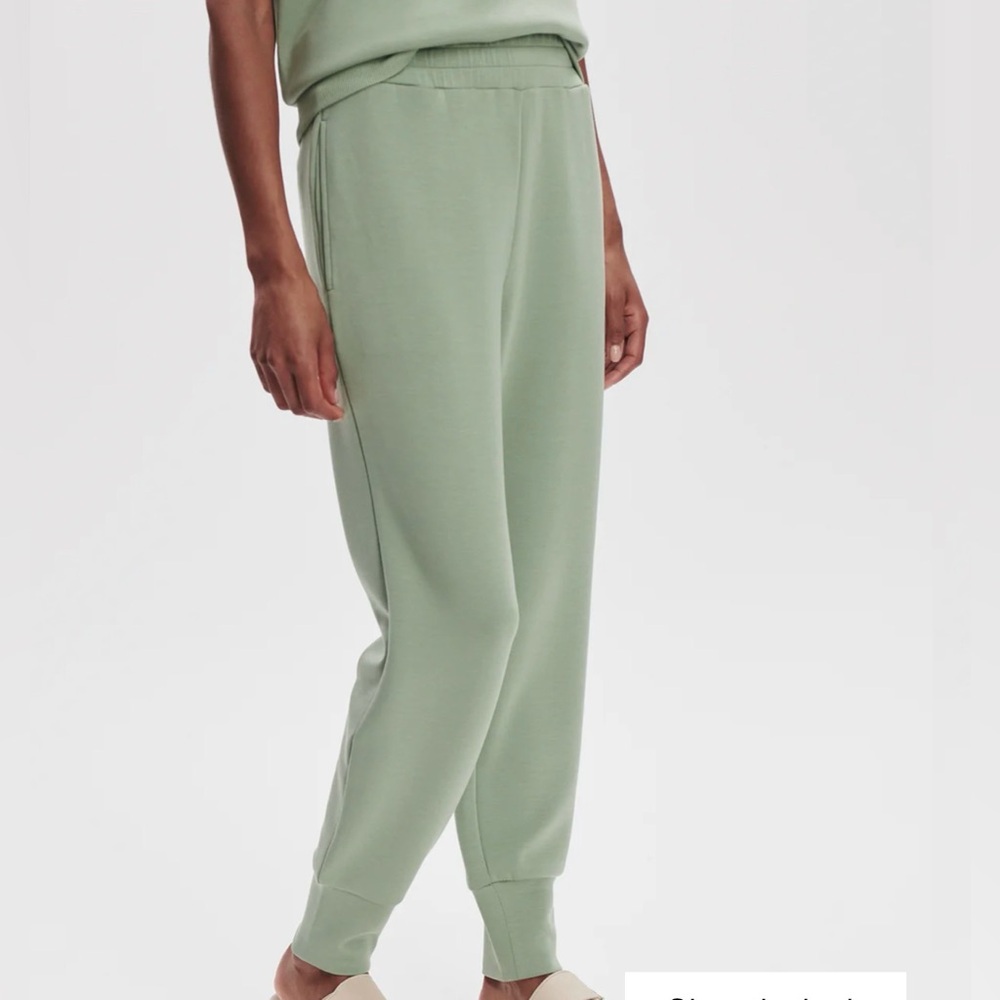 NEW Varley The Slim Cuff Pant 27.5 Green Lipa size M